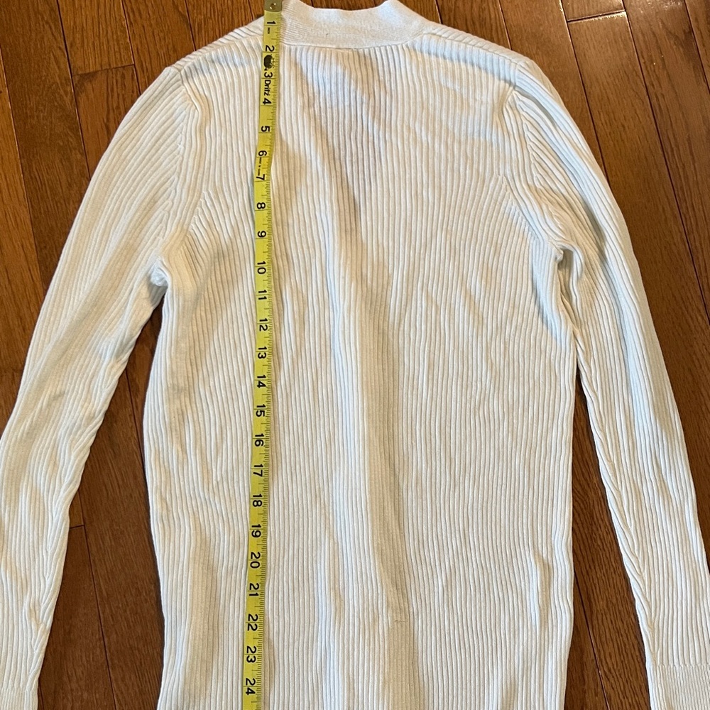 Anthropologie Rue and Willow Cream Ribbed Maxi Cardigan - Picture 12 of 16